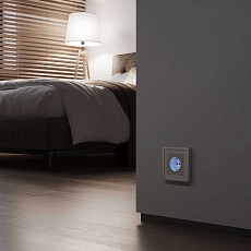 Розетка с заземлением Werkel с подсветкой айвори матовый W1171462 4690389191985 1