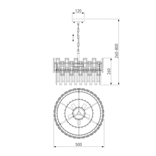 Подвесная люстра Bogates Lago 330/6 Strotskis Фото № 2