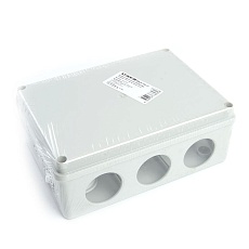 Коробка разветвительная Stekker EBX20-310-55, 190*140*70мм, 10 вводов, IP55, светло-серая (GE41244) 40000 1