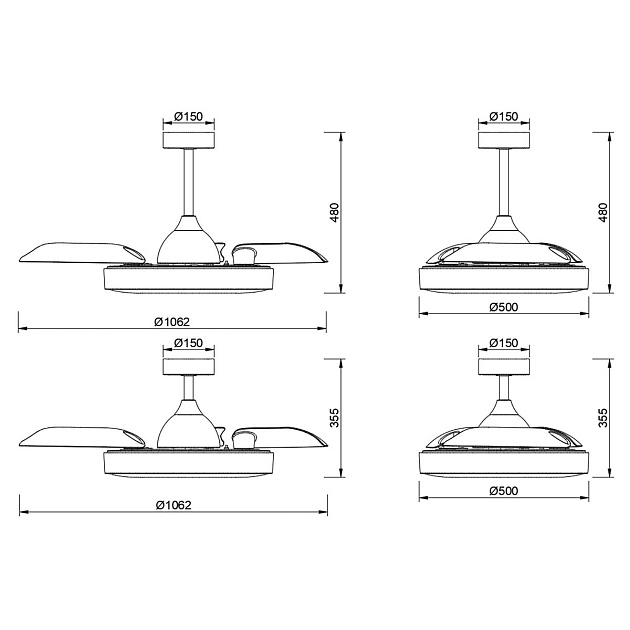 Потолочная светодиодная люстра-вентилятор Mantra COIN 8216 изображение 2 Потолочная светодиодная люстра-вентилятор Mantra COIN 8216 Фото № 2