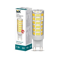 Лампа светодиодная IEK G9 7W 4000K прозрачная LLE-CORN-7-230-40-G9