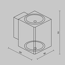 Уличный настенный светильник Maytoni Outdoor Block O507WL-L10W3K 2