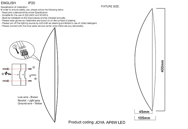 Бра Crystal Lux JOYA AP6W LED GO изображение 2 Бра Crystal Lux JOYA AP6W LED GO Фото № 2