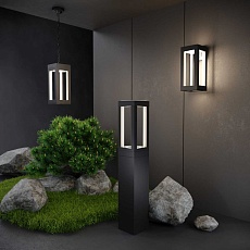 Уличный светодиодный светильник Elektrostandard Frame 1529 Techno Led черный a051859 1