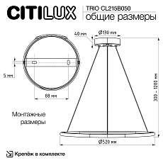 Подвесной светодиодный светильник Citilux Trio CL215B050 4