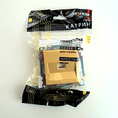 Розетка компьютерная RJ-45 Stekker Катрин золото GLS00-7107-08 49227 4