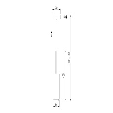 Подвесной светодиодный светильник Eurosvet Dante 50203/1 матовое серебро 1