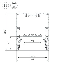 Коннектор L-образный внутренний Arlight SL-Line-6070 030139 2