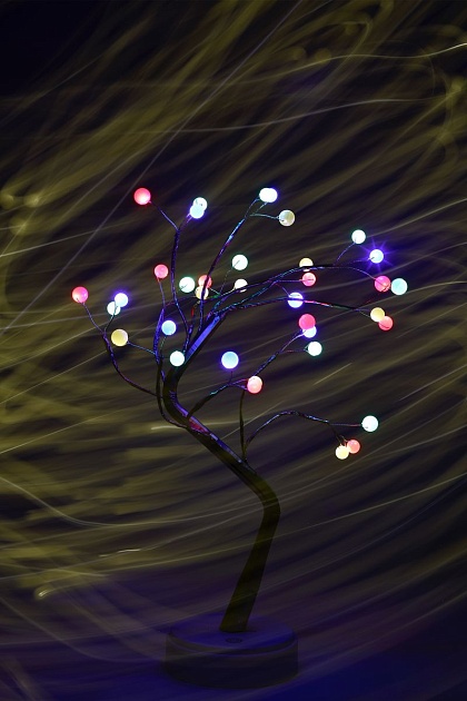 Светодиодная новогодняя фигура ЭРА ЕGNID - 36M дерево с разноцветными жемчужинами 36 LED Б0051948 фото 8