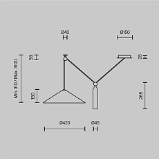 Подвесной светильник Maytoni Technical Peso P080PL-01B 1