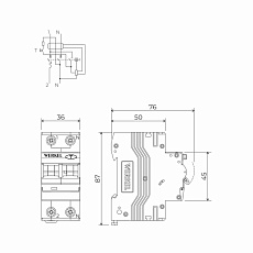 Дифференциальный автомат Werkel 1P+N 16A 30mА 6kА АC W922P166 4690389193224 1