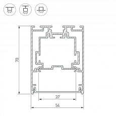 Профиль Arlight S2-Line-5470-2500 Seamless Anod 029440 2