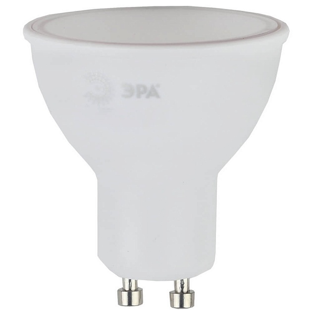 Лампа светодиодная ЭРА GU10 6W 2700K матовая LED MR16-6W-827-GU10 Б0020543 фото 