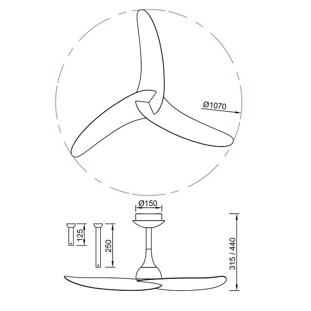 Люстра-вентилятор Mantra IPANEMA III 9040 Фото № 4