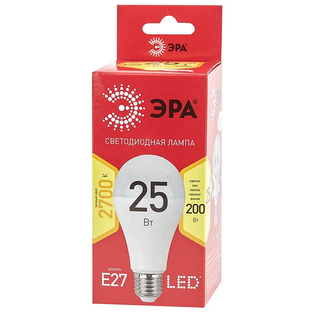 Лампа светодиодная ЭРА E27 25W 2700K матовая LED A65-25W-827-E27 R Б0048009 фото 2