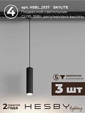 Встраиваемая однофазная трековая система Hesby Lighting Skylite №12 со светильниками HSBL_kompl_S012_VI1B4K 1