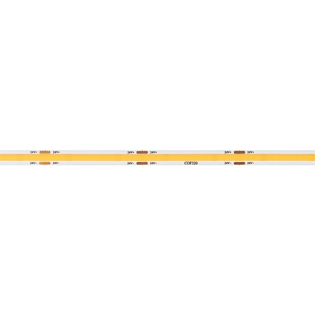 Светодиодная лента Arlight 8W/m 320LED/m CSPSMD теплый белый 5M COB-X320-8mm 24V Warm3000 039022 Фото № 4