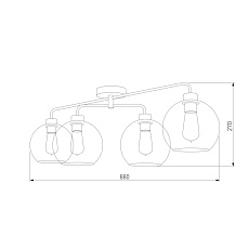 Потолочная люстра TK Lighting 4460 Grant 1