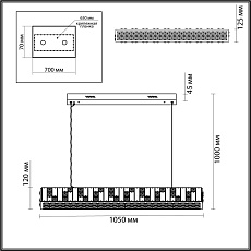 Подвесная люстра Odeon Light CROSSA 5072/50L 1