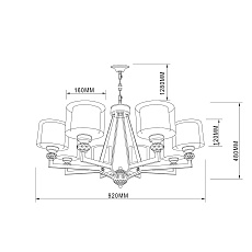 Подвесная люстра Vele Luce Lotus VL1053L08 1