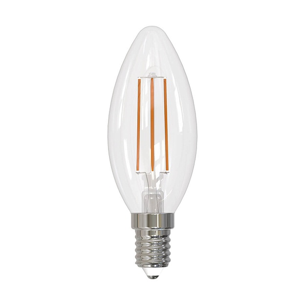 Лампа светодиодная филаментная диммируемая Uniel E14 9W 4000K прозрачная LED-C35-9W/4000K/E14/CL/DIM GLA01TR UL-00005186 фото 
