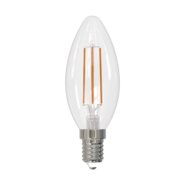 Лампа светодиодная филаментная диммируемая Uniel E14 9W 4000K прозрачная LED-C35-9W/4000K/E14/CL/DIM GLA01TR UL-00005186 Фото № 1