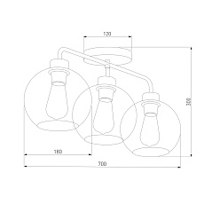 Потолочная люстра TK Lighting 4020 Bari 1