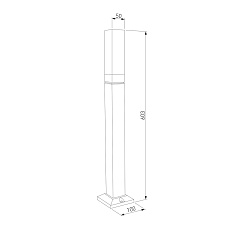 Ландшафтный светодиодный светильник Elektrostandarda 1537 TECHNO LED 3000K чёрный a072069 1
