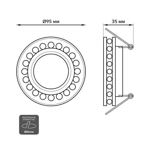 Встраиваемый светильник Gauss Backlight с подсветкой BL047 изображение 2 Встраиваемый светильник Gauss Backlight с подсветкой BL047 Фото № 2
