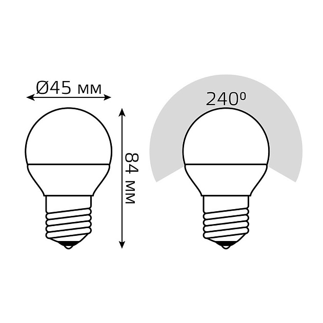 Лампа светодиодная диммируемая Gauss E27 7W 6500K матовая 105102307-D фото 2