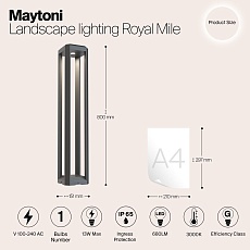 Ландшафтный светодиодный светильник Maytoni Royal Mile O019FL-L12GR3K 1