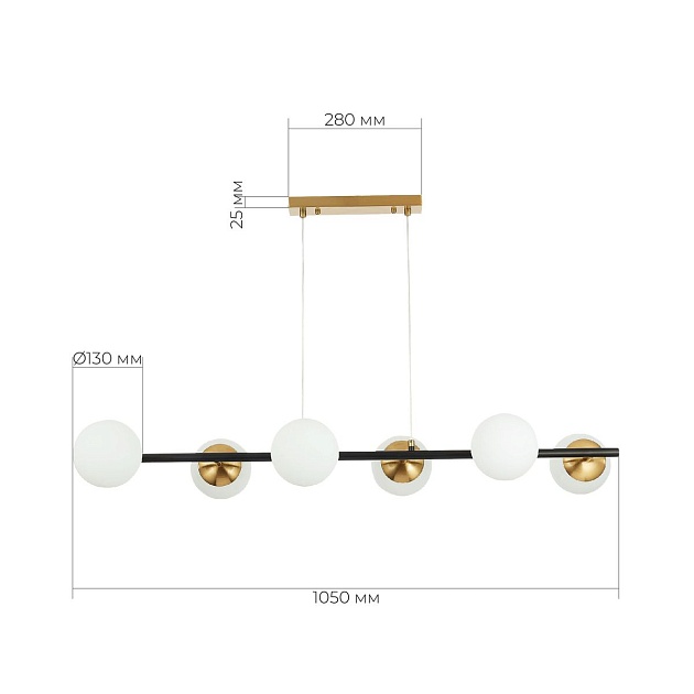 Подвесная люстра Evoluce FORLI SLE220403-06 изображение 3 Подвесная люстра Evoluce FORLI SLE220403-06 Фото № 3