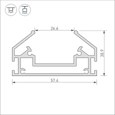 Профиль-держатель Arlight Mag-Stretch-Orient-2620-2000 039173 1