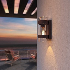 Уличный настенный светильник Elektrostandard Falcon 35167/D темно-коричневый a063466 1