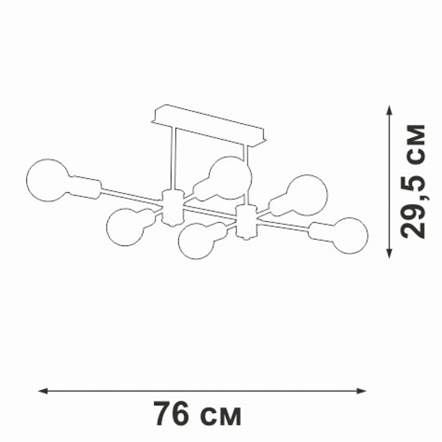 Потолочная люстра Vitaluce V3989-1/6PL Фото № 2