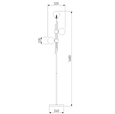 Торшер Eurosvet Volver 01383/3 черный 2
