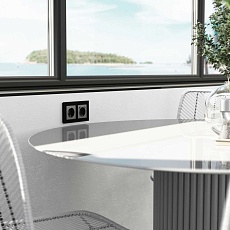 Рамка Werkel Senso на 2 поста черный, стекло soft-touch W0023108 4690389200373 1