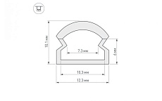 Профиль Arlight WPH-LINE-1210R-2000 OPAL 023303 1