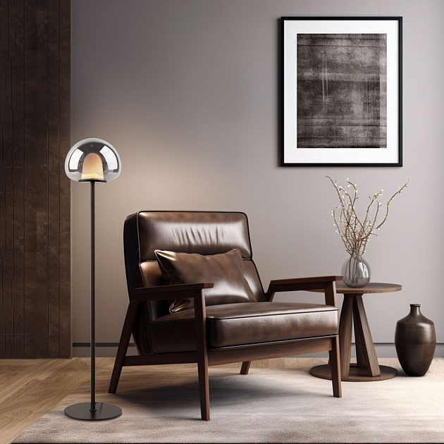 Торшер Eurosvet Twice 90327/1 черный изображение 4 Торшер Eurosvet Twice 90327/1 черный Фото № 4