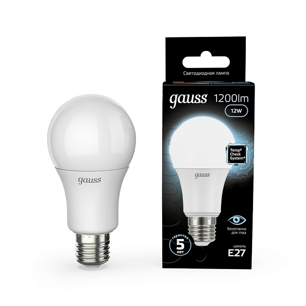 Лампа светодиодная Gauss E27 12W 4100K матовая 102502212 Фото № 6