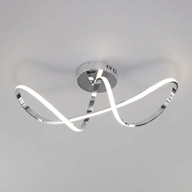 Потолочный светодиодный светильник Eurosvet Fold 90112/1 хром фото 