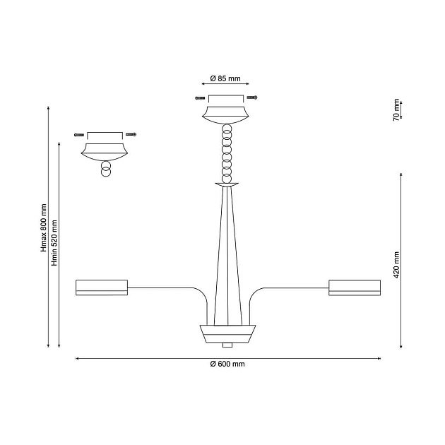Подвесная люстра Lucia Tucci Natura 157.6 Фото № 2