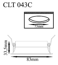 Встраиваемый светильник Crystal Lux CLT 043C BL 1