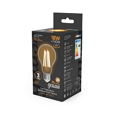 Лампа светодиодная филаментная Gauss E27 18W 2700K прозрачная 102902118 4