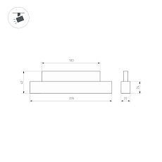 Трековый светодиодный светильник для магнитного шинопровода Arlight Mag-Orient-Laser-L235-8W Warm3000 033829 1