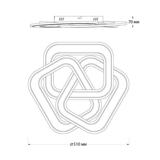 Потолочный светодиодный светильник Escada Quant 10244/3LED Фото № 2