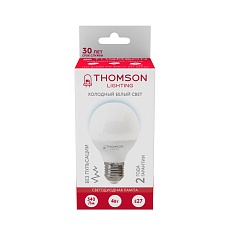 Лампа светодиодная Thomson E27 4W 6500K шар матовая TH-B2363 1