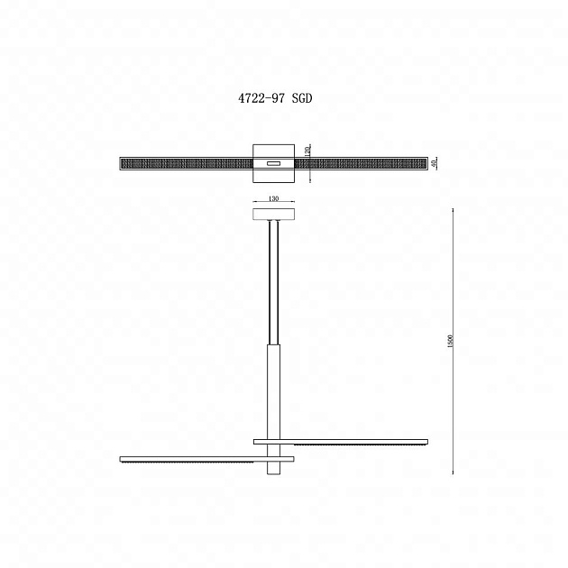 Подвесной светодиодный светильник iLedex Vision 4722-97 SGD изображение 2 Подвесной светодиодный светильник iLedex Vision 4722-97 SGD Фото № 2