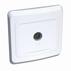 ТВ-розетка оконечная Systeme Electric Этюд белая TVC-002B