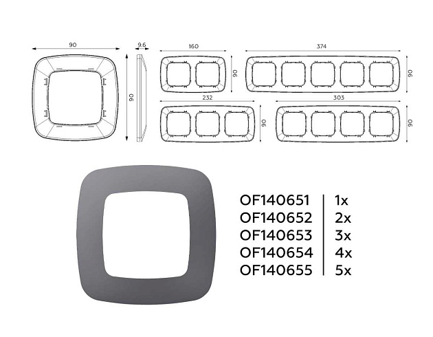 Рамка AMBRELLA VOLT OF140651 Фото № 3
